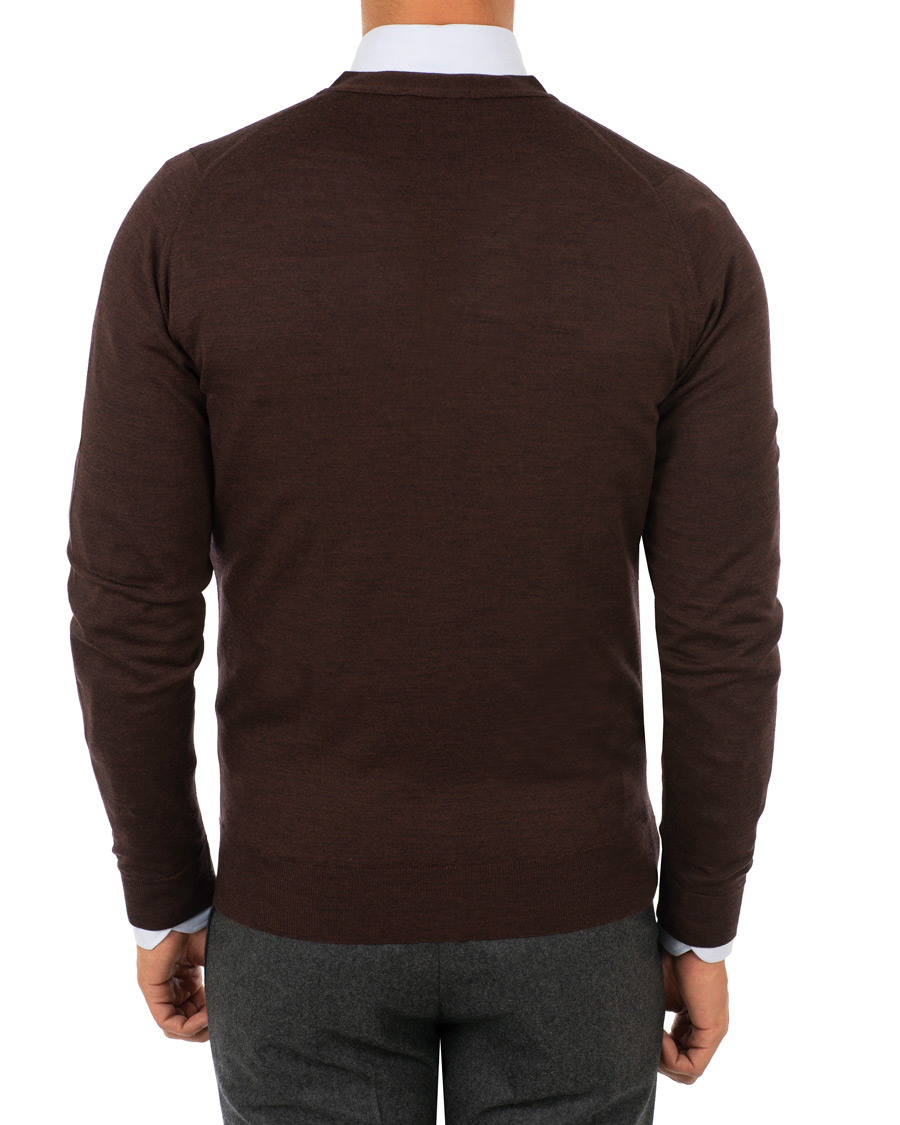 Herren | Pullover | John Smedley | Petworth Merino Cardigan Chestnut