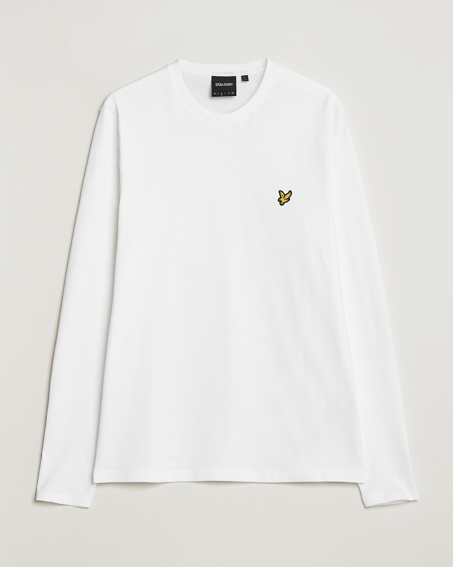 Herren | T-Shirts | Lyle & Scott | Plain Long Sleeve Cotton Tee White
