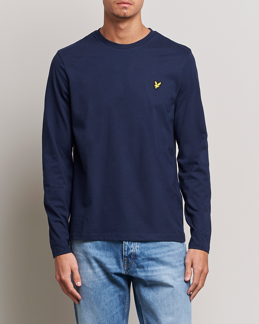 Men |  | Lyle & Scott | Long Sleeve Crew Neck T-Shirt Navy