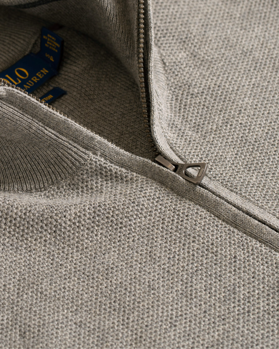 Herren | Pullover | Polo Ralph Lauren | Texture Half Zip Fawn Grey Heather
