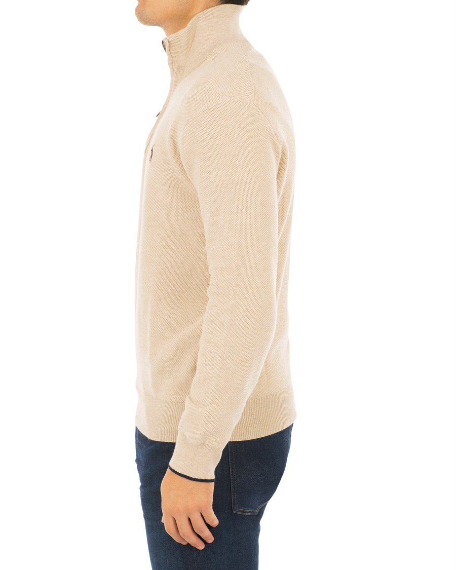 Herren | Pullover | Polo Ralph Lauren | Texture Half Zip Oatmeal Heather