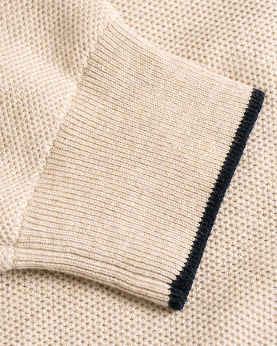Herren | Pullover | Polo Ralph Lauren | Texture Half Zip Oatmeal Heather