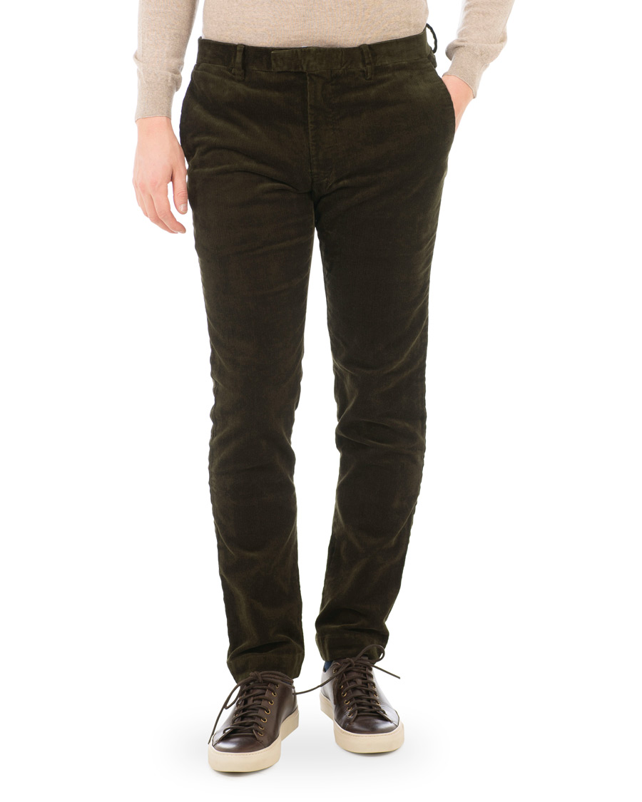 Herren | Hosen | Polo Ralph Lauren | Hudson Slim Fit Corduroy Trousers Company Olive