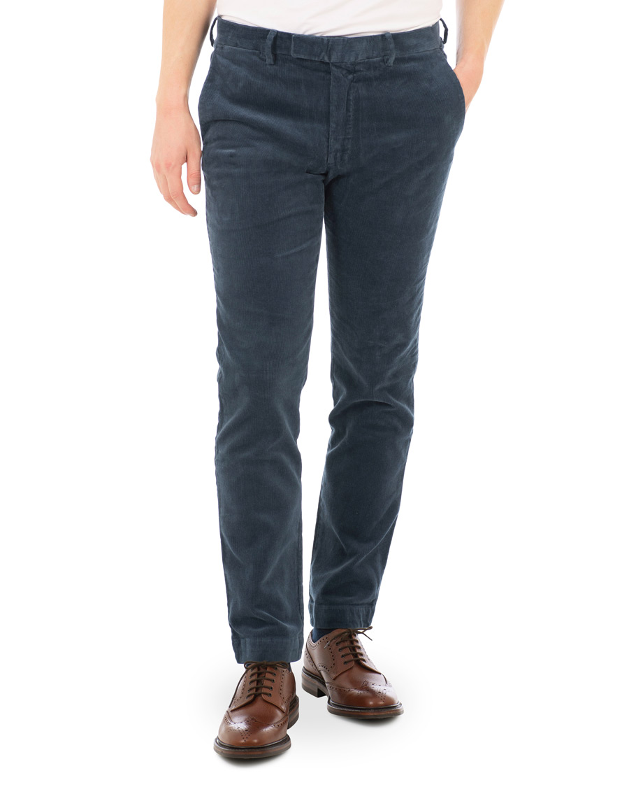 Herren | Hosen | Polo Ralph Lauren | Hudson Slim Fit Corduroy Trousers Blue Corsair