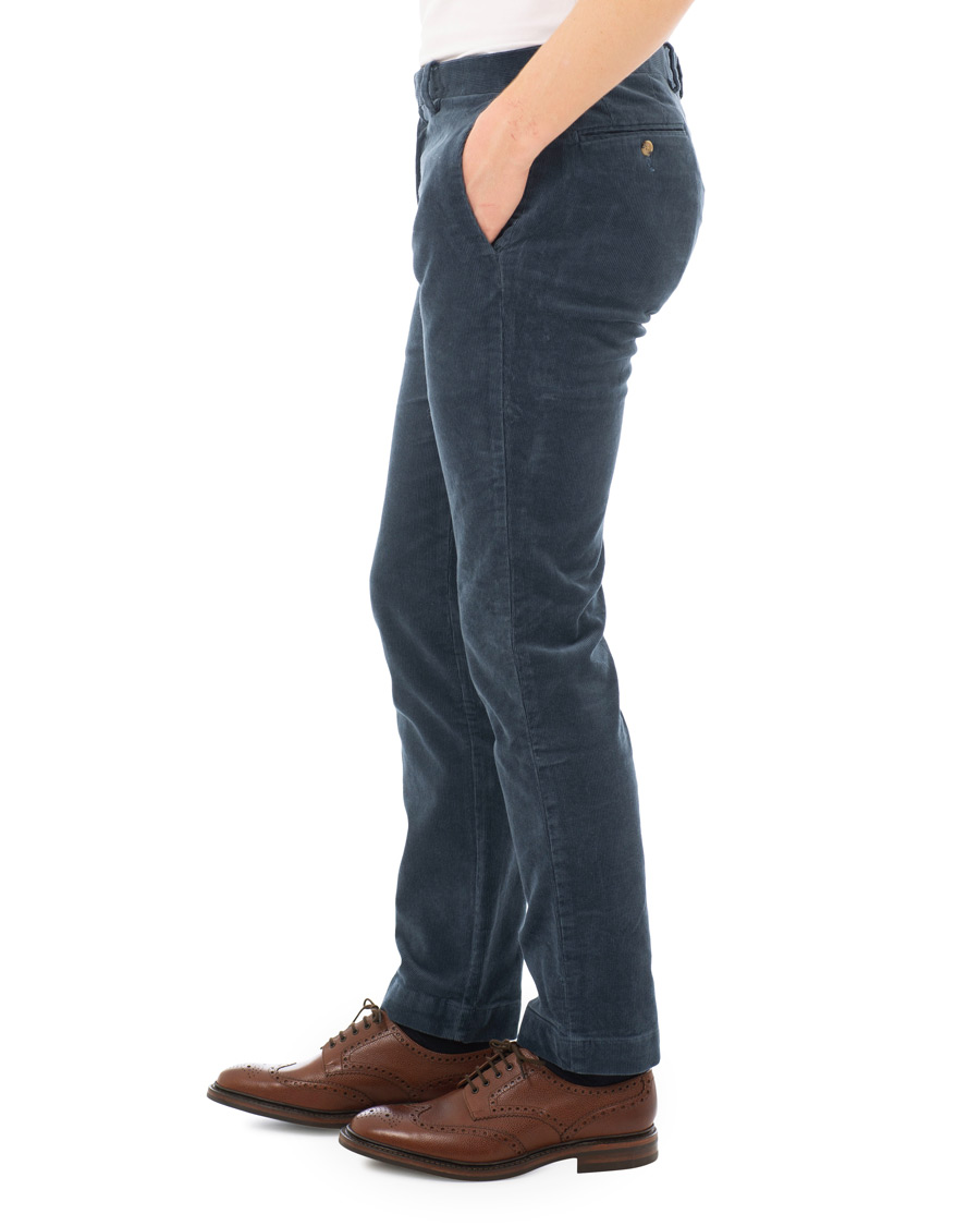 Herren | Hosen | Polo Ralph Lauren | Hudson Slim Fit Corduroy Trousers Blue Corsair