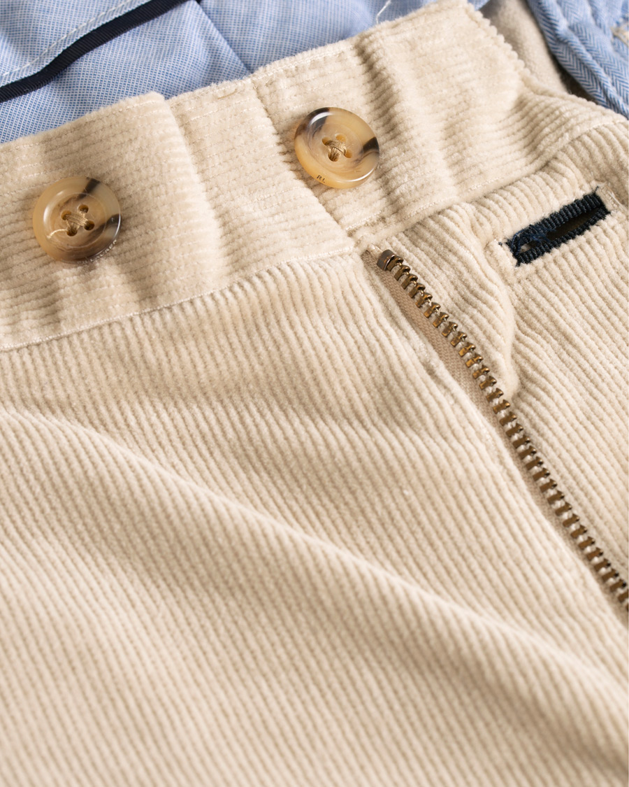 Herren | Hosen | Polo Ralph Lauren | Hudson Slim Fit Corduroy Trousers Stone Grey