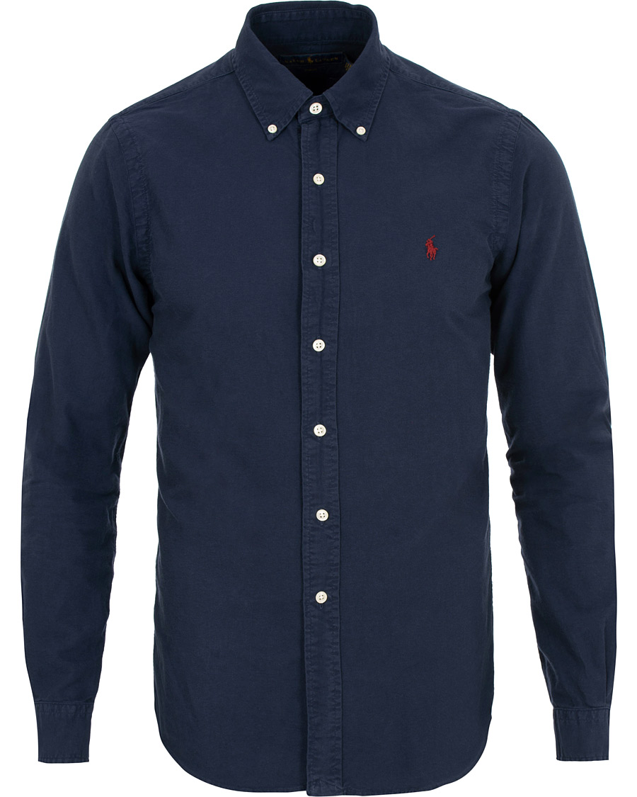 Herren | Hemden | Polo Ralph Lauren | Slim Fit Garment Dyed Oxford Shirt Navy