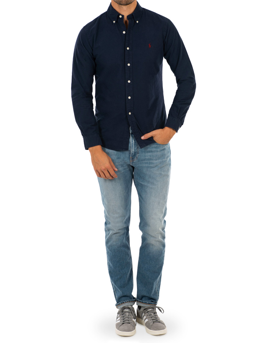 Herren | Hemden | Polo Ralph Lauren | Slim Fit Garment Dyed Oxford Shirt Navy