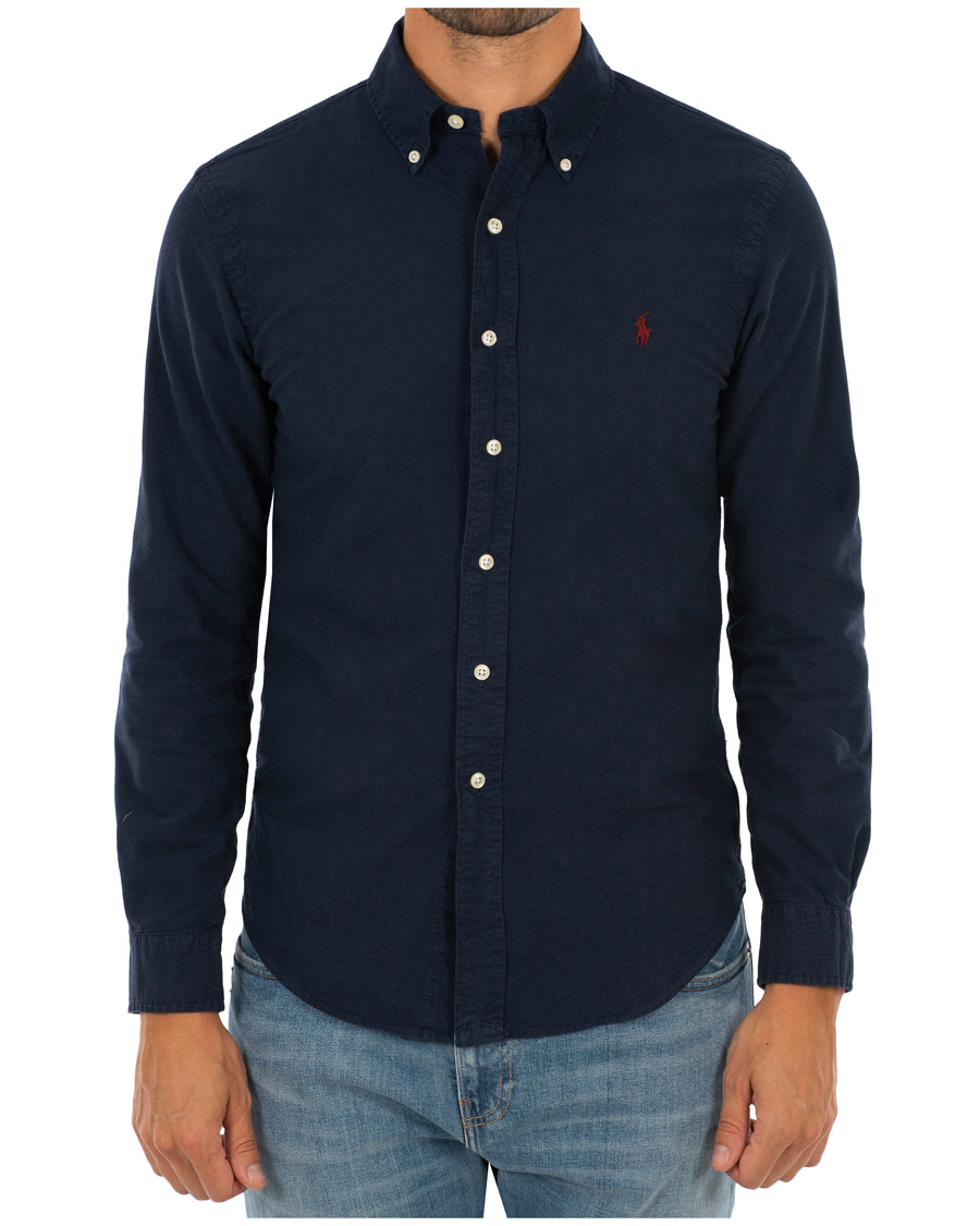 Herren | Hemden | Polo Ralph Lauren | Slim Fit Garment Dyed Oxford Shirt Navy