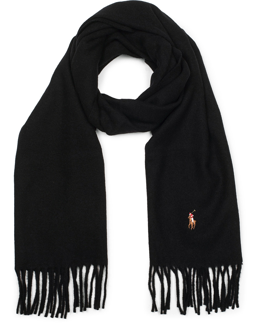 Herren | Polo Ralph Lauren Signatur Wool Scarf Black | Polo Ralph Lauren | Signatur Wool Scarf Black