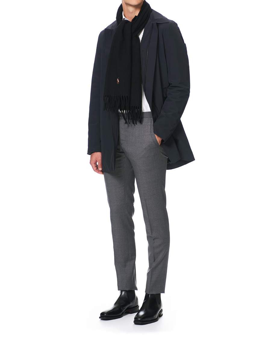 Herren | Polo Ralph Lauren Signatur Wool Scarf Black | Polo Ralph Lauren | Signatur Wool Scarf Black