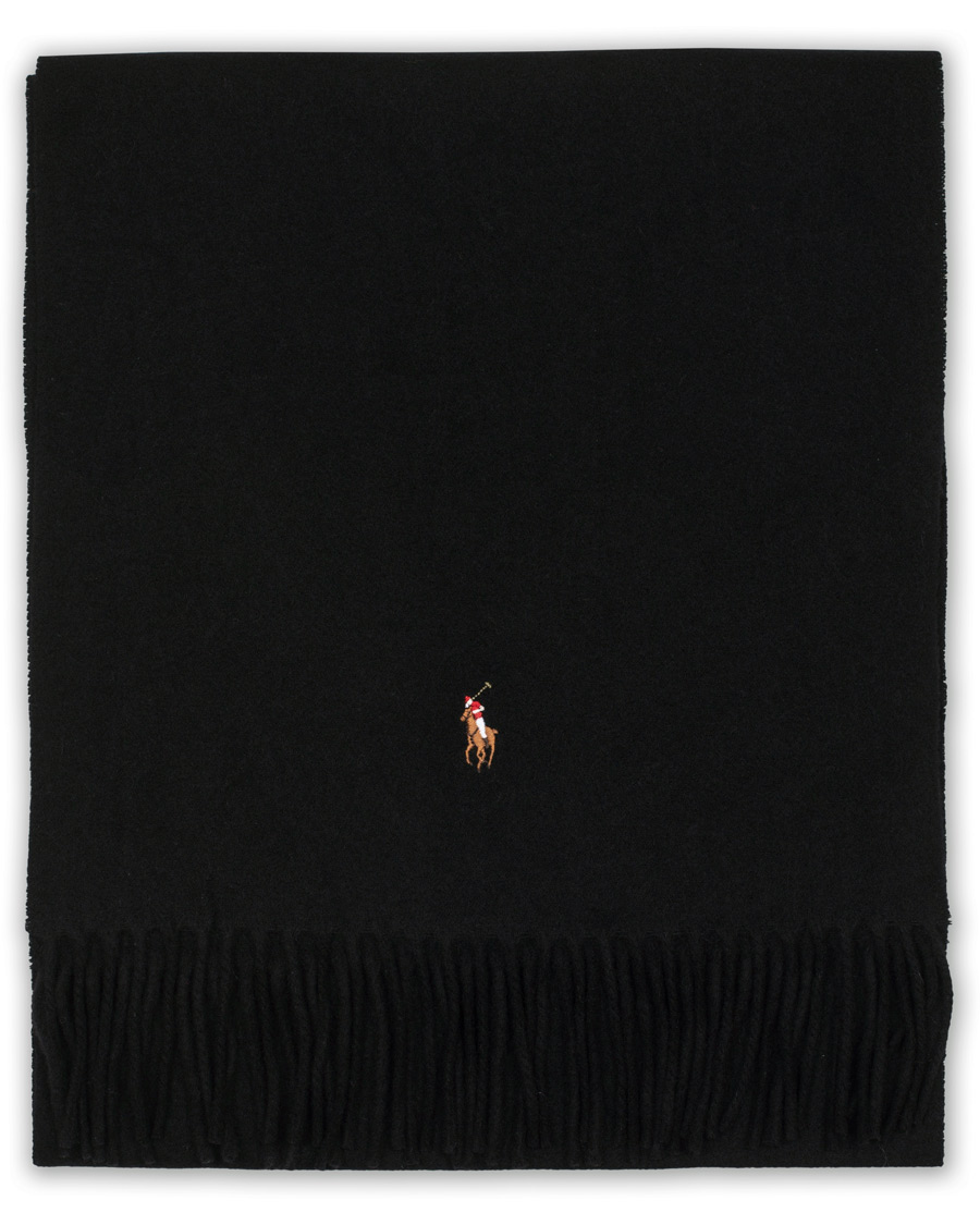 Herren | Polo Ralph Lauren Signatur Wool Scarf Black | Polo Ralph Lauren | Signatur Wool Scarf Black