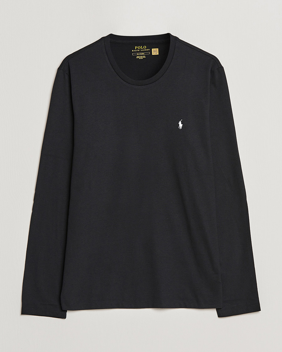 Polo Ralph Lauren Liquid Cotton Long Sleeve Crew Neck T Shirt Black