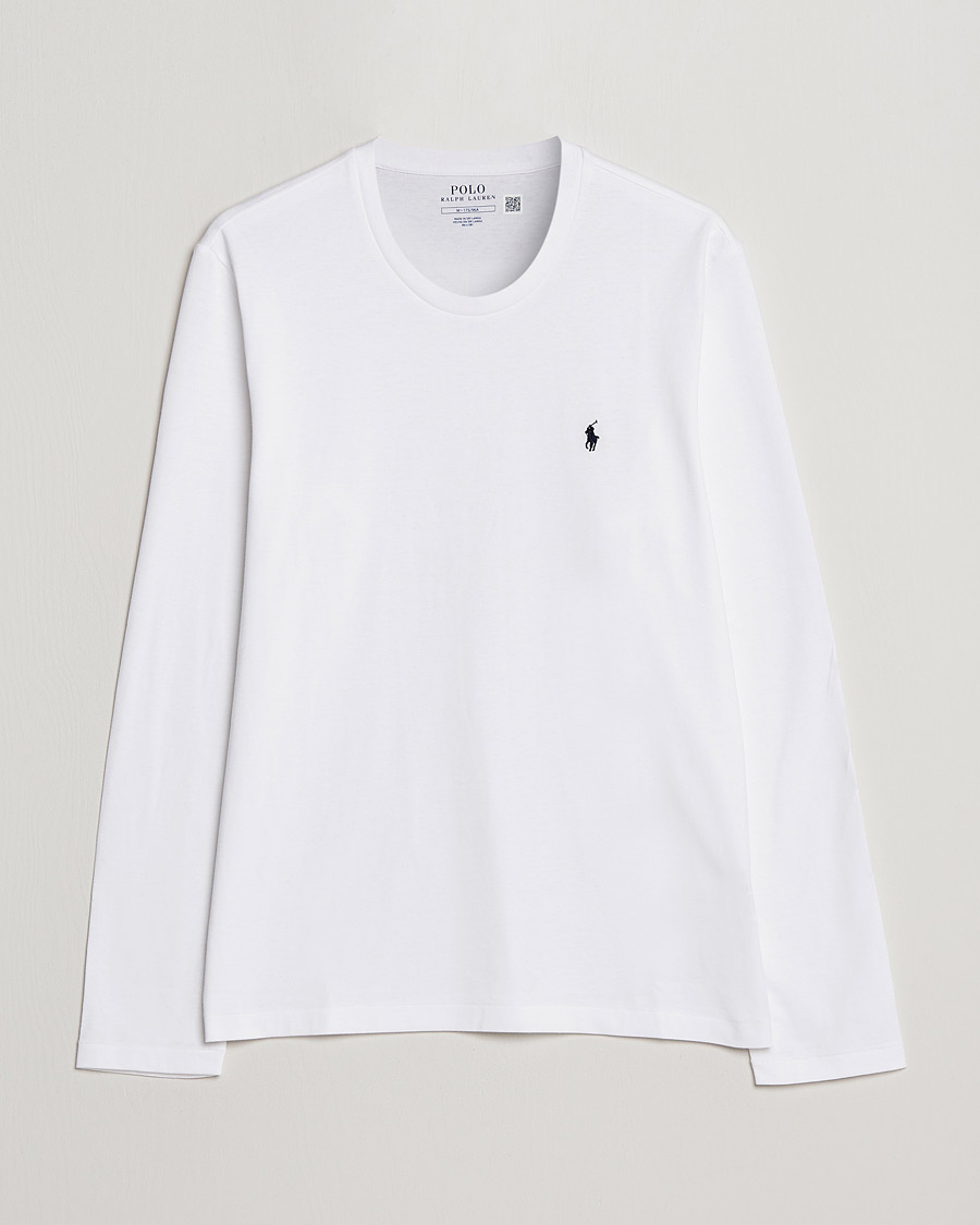 Herren | T-Shirts | Polo Ralph Lauren | Liquid Cotton Long Sleeve Crew Neck Tee White