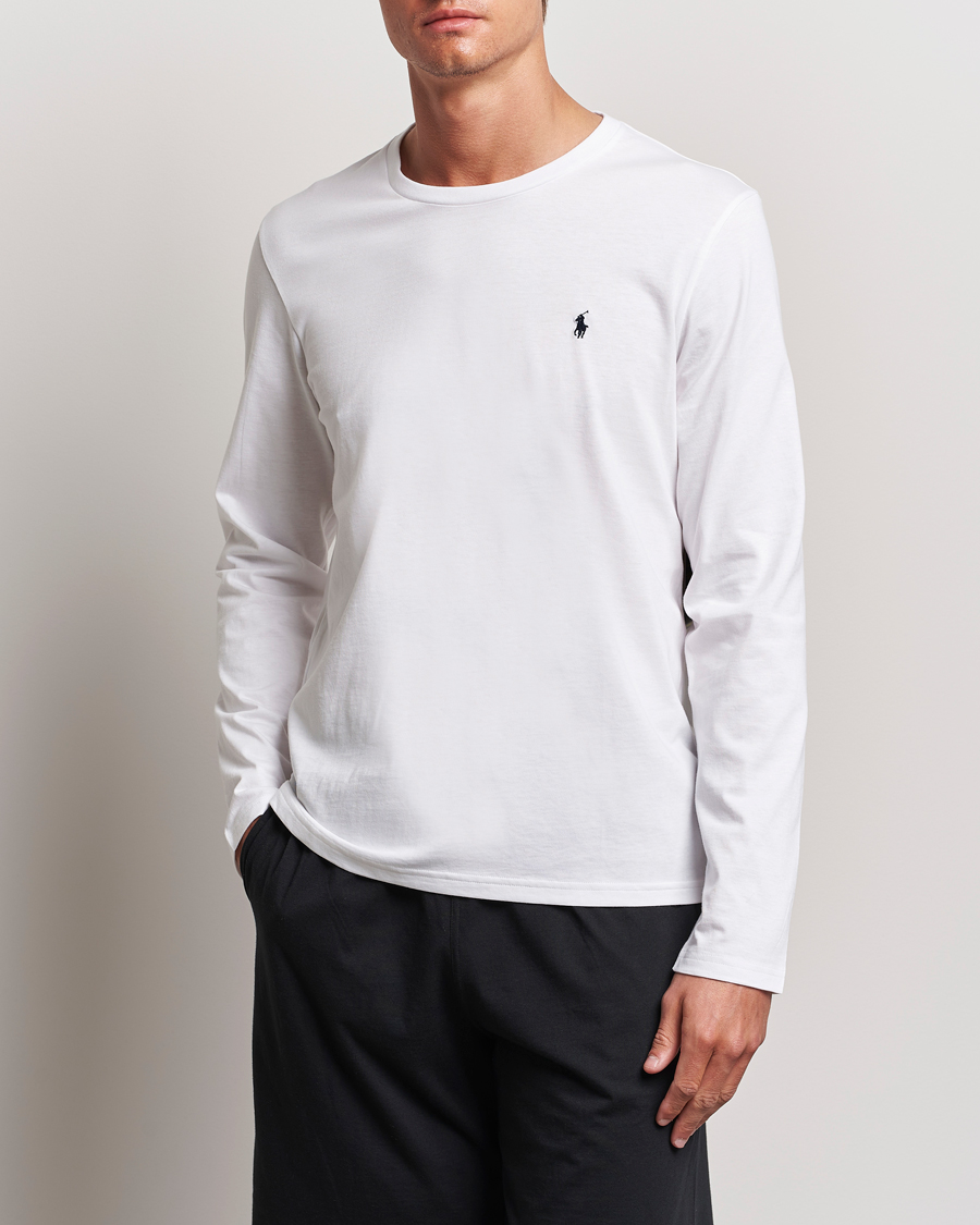 Herren | Langarm T-Shirt | Polo Ralph Lauren | Liquid Cotton Long Sleeve Crew Neck Tee White