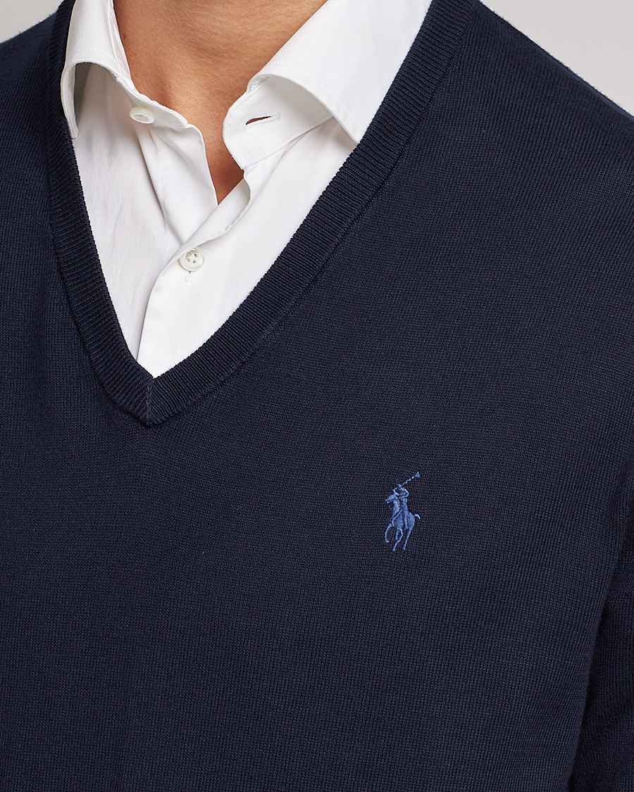 Herren | Pullover | Polo Ralph Lauren | Pima Cotton V-neck Pullover Hunter Navy
