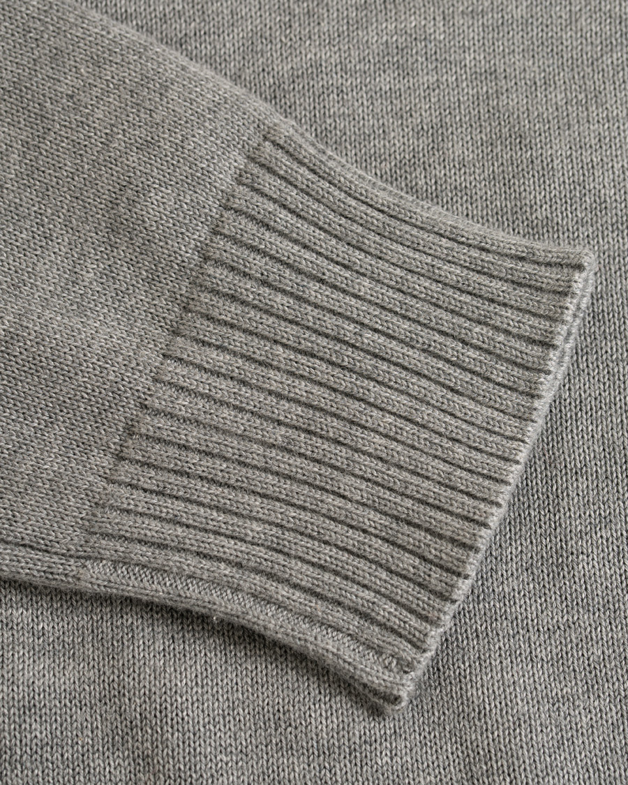 Herren | Pullover | Hackett | Cotton Half Zip Grey