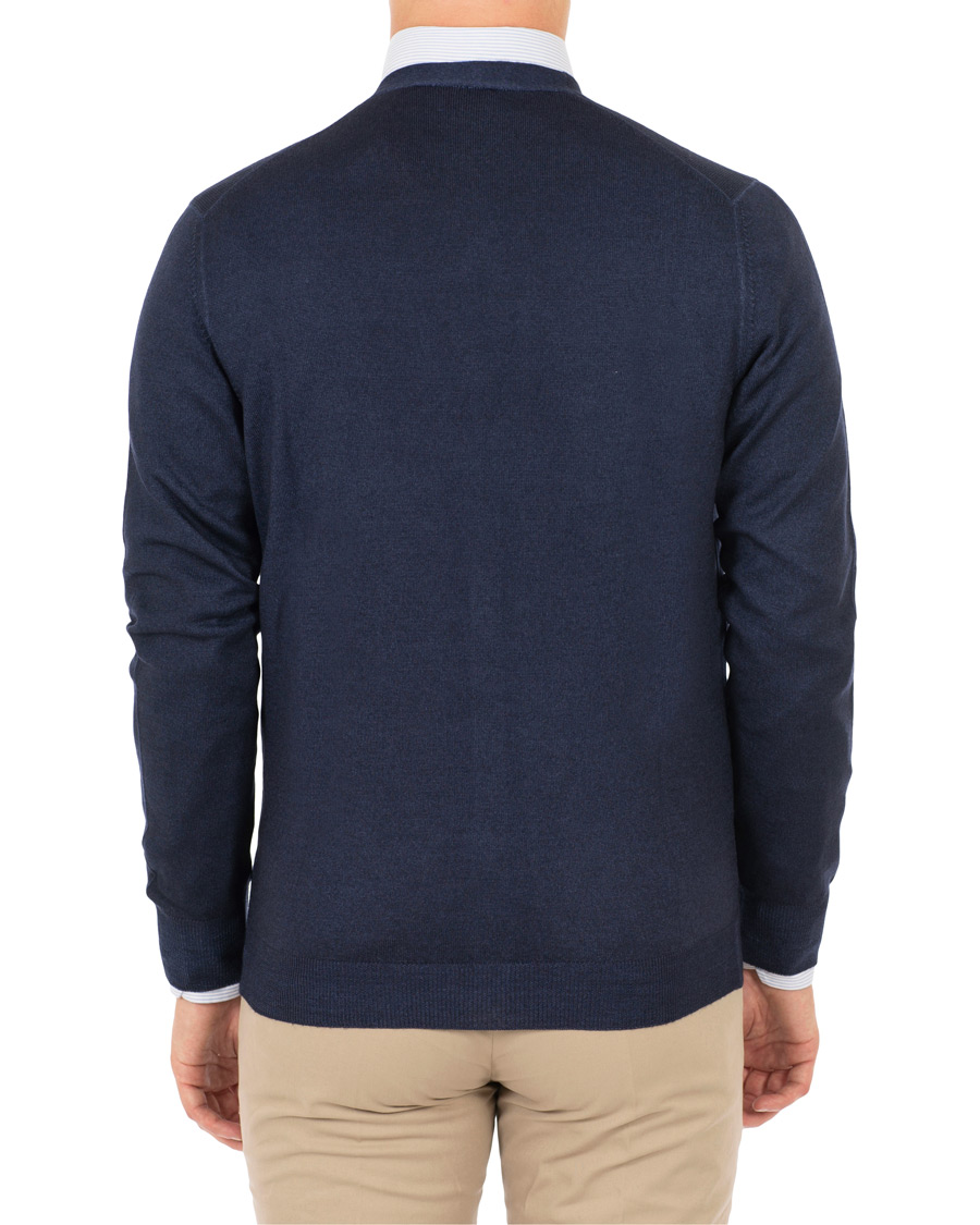 Herren | Pullover | Gran Sasso | Vintage Merino Fashion Fit Cardigan Navy