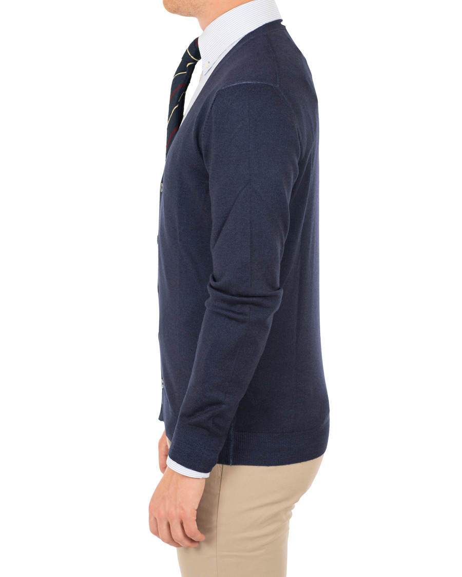 Herren | Pullover | Gran Sasso | Vintage Merino Fashion Fit Cardigan Navy