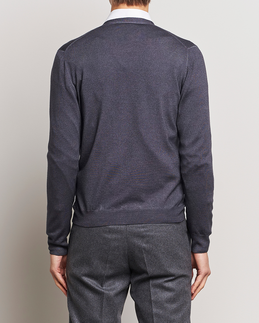 Herren | Pullover | Gran Sasso | Vintage Merino Fashion Fit Cardigan Charcoal