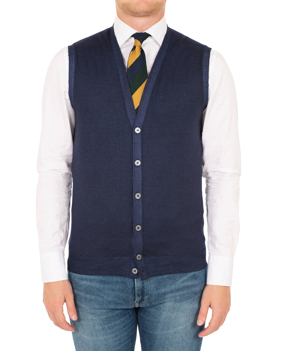 Herren | Pullover | Gran Sasso | Vintage Merino Fashion Fit Slipover Navy