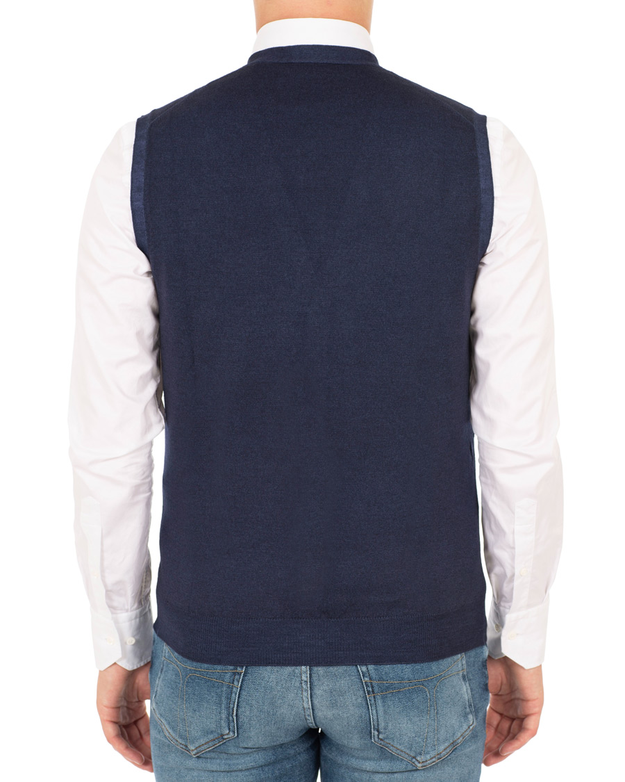 Herren | Pullover | Gran Sasso | Vintage Merino Fashion Fit Slipover Navy