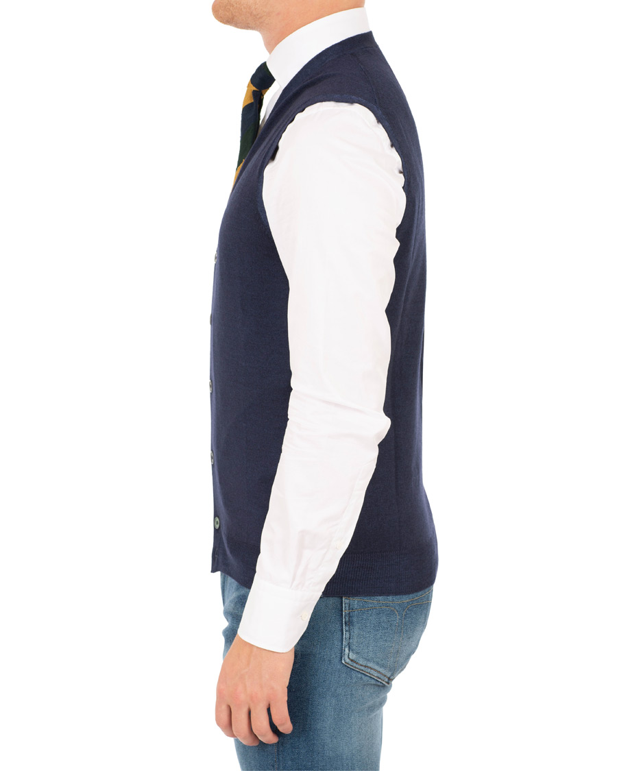 Herren | Pullover | Gran Sasso | Vintage Merino Fashion Fit Slipover Navy