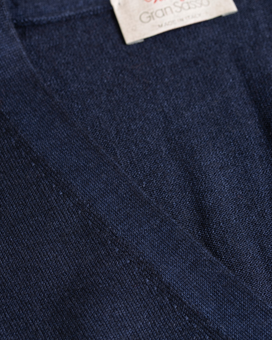 Herren | Pullover | Gran Sasso | Vintage Merino Fashion Fit Slipover Navy