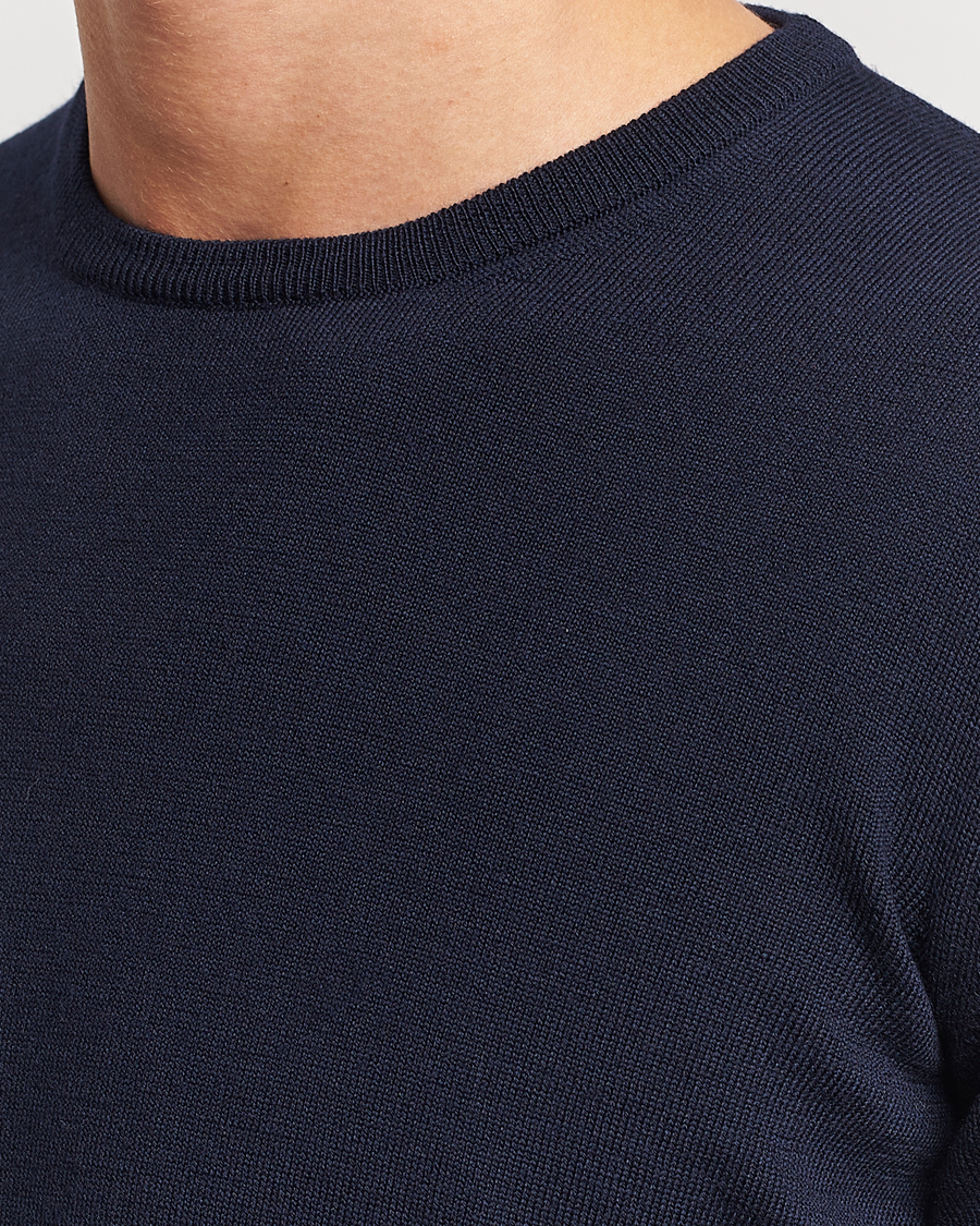 Herren | Pullover | Gran Sasso | Merino Fashion Fit Crew Neck Pullover Navy