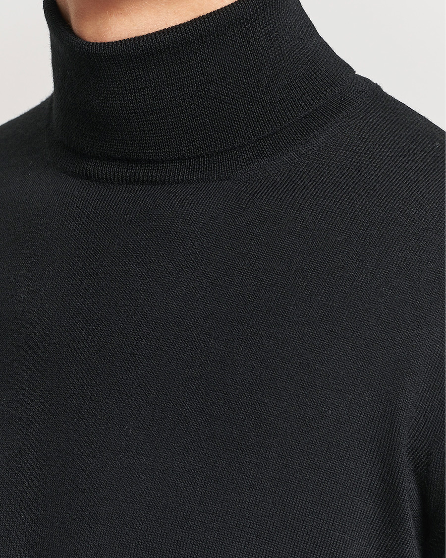 Herren | Pullover | Gran Sasso | Merino Fashion Fit Rollneck Black