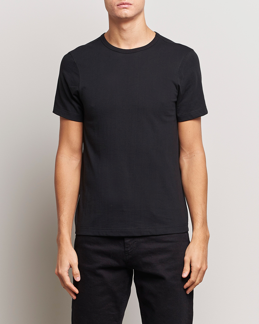 Herren | T-Shirts | Merz b. Schwanen | 1950s Classic Loopwheeled T-shirt Black