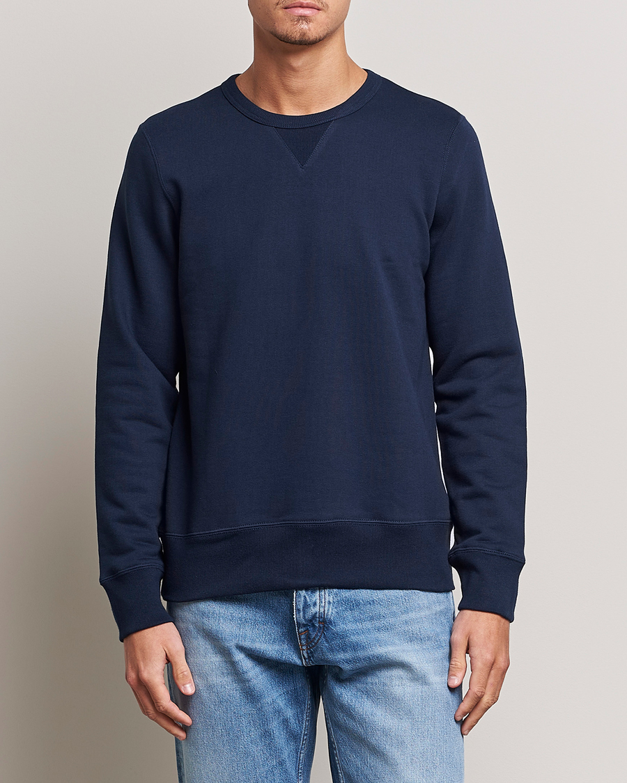 Herren | Kleidung | Merz b. Schwanen | Organic Cotton Crew Neck Sweat Ink Blue