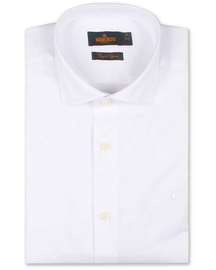 Herren | Hemden | Morris | Dean Spread Collar Cotton Shirt White