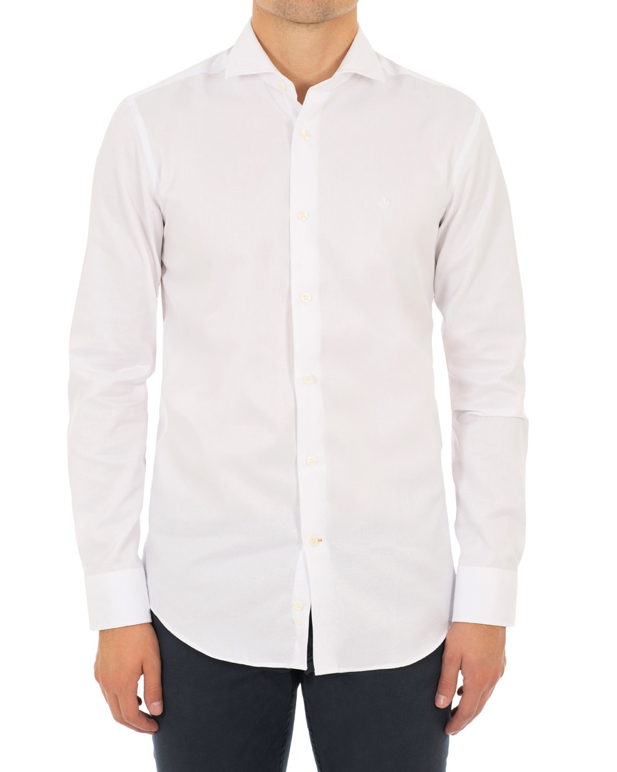 Herren | Hemden | Morris | Dean Spread Collar Cotton Shirt White