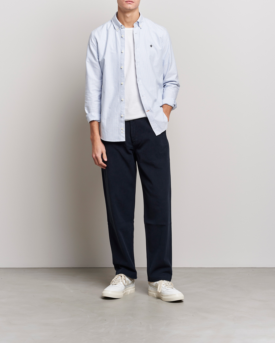 Herren | Hemden | Morris | Douglas Striped Oxford Light Blue