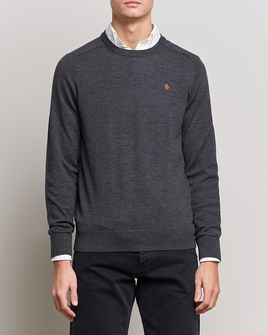 Herren |  | Morris | Merino O-Neck Grey