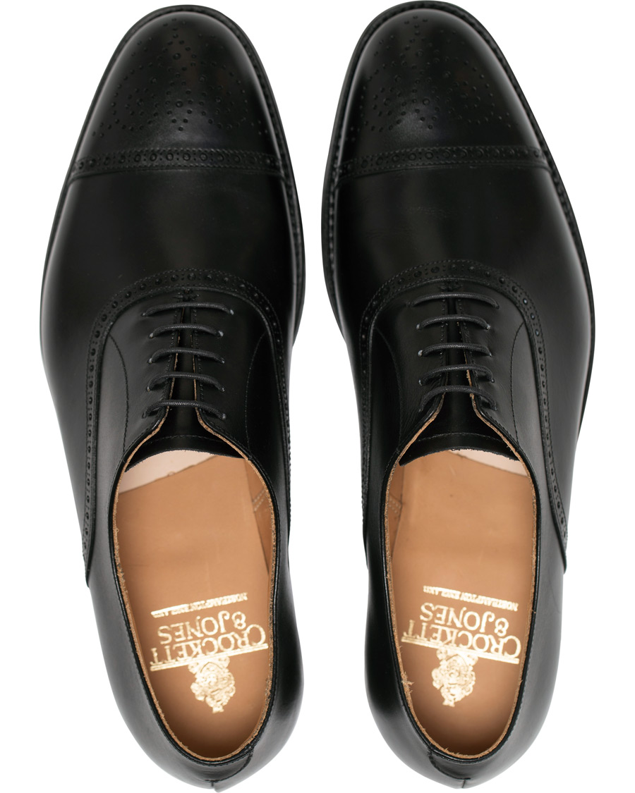 Herren | Crockett & Jones Hatton Brogue City Sole Black Calf | Crockett & Jones | Hatton Brogue City Sole Black Calf