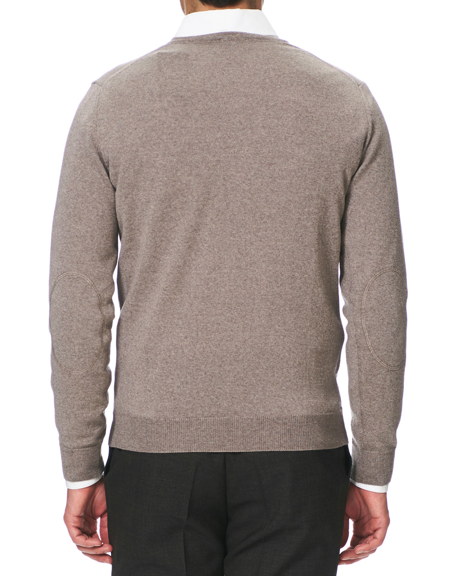 Herren | Pullover | Stenströms | Merino Crew Neck Pullover Mud Brown