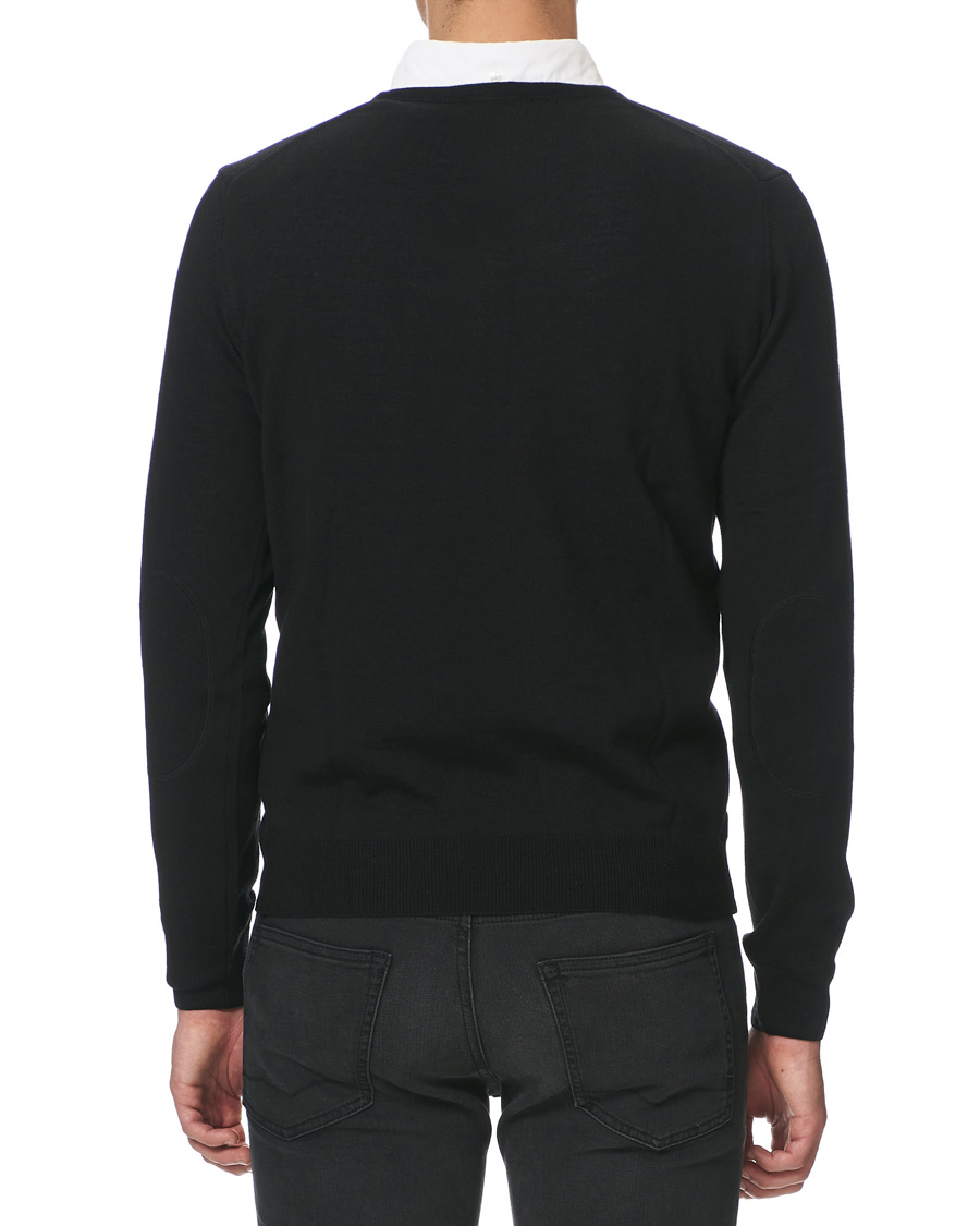 Herren | Pullover | Stenströms | Merino V- Neck Pullover Black