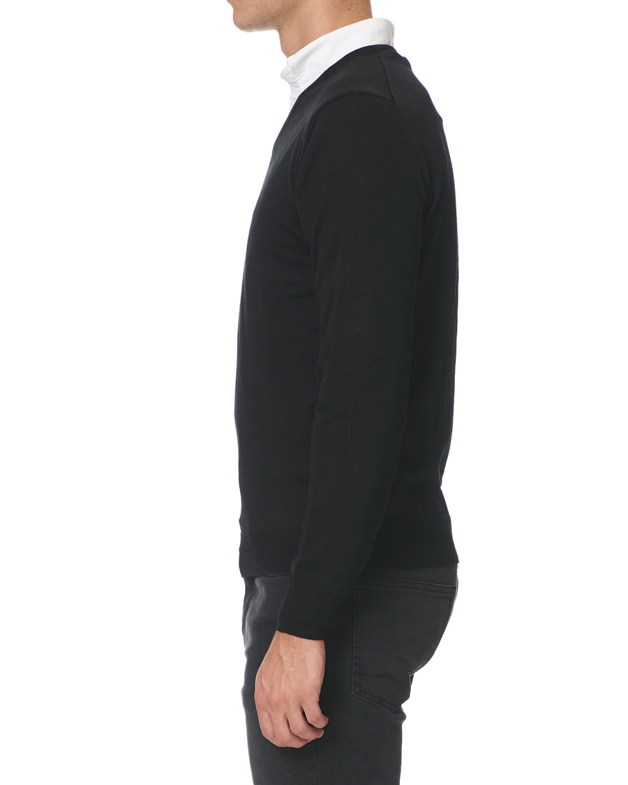 Herren | Pullover | Stenströms | Merino V- Neck Pullover Black