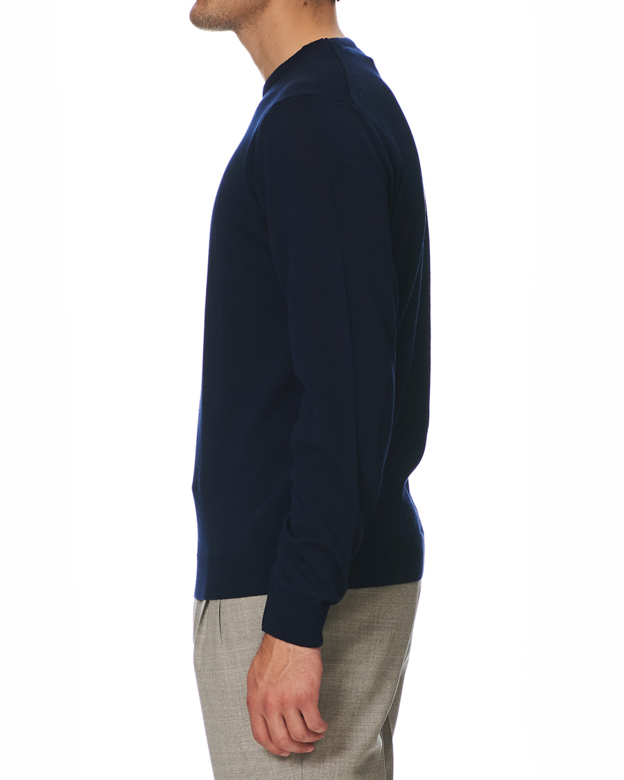 Herren | Pullover | Stenströms | Merino Crew Neck Pullover Navy