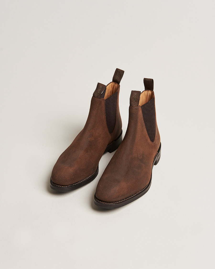 Herren | Schuhe | Loake 1880 | Chatsworth Chelsea Boot Brown Waxed Suede