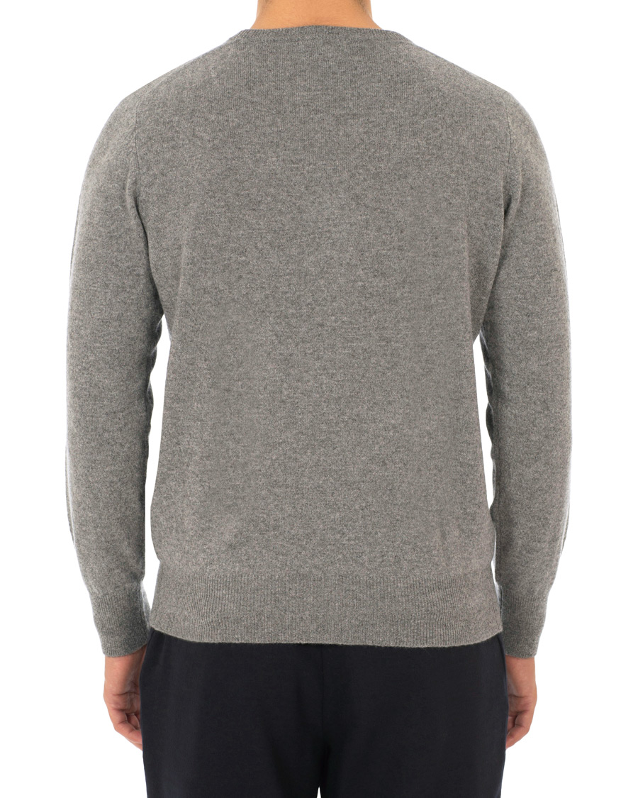 Herren | Pullover | Soft Goat | Cashmere O-Neck Dark Grey