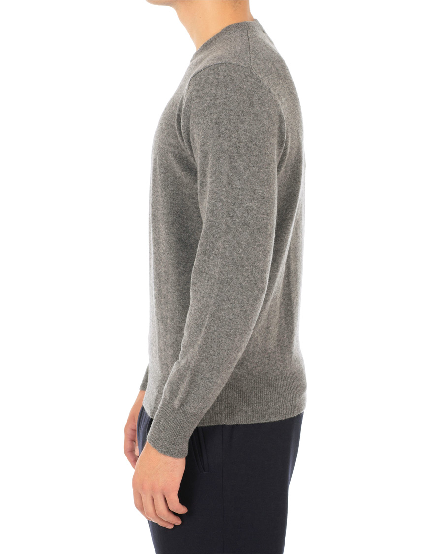 Herren | Pullover | Soft Goat | Cashmere O-Neck Dark Grey
