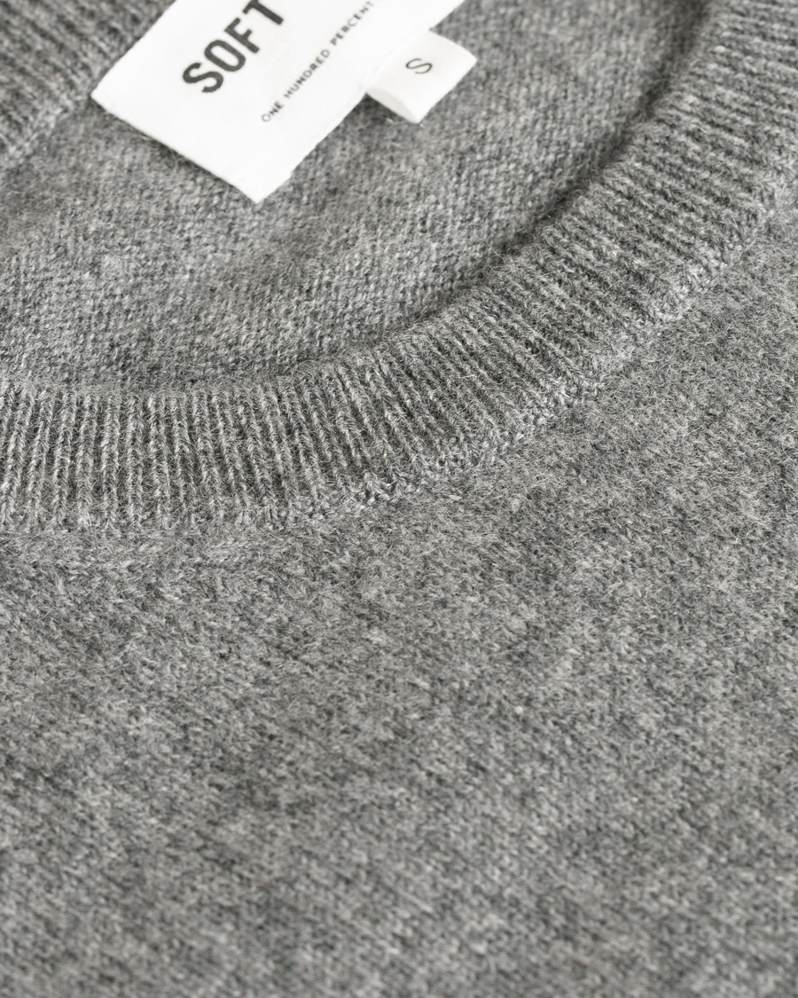 Herren | Pullover | Soft Goat | Cashmere O-Neck Dark Grey