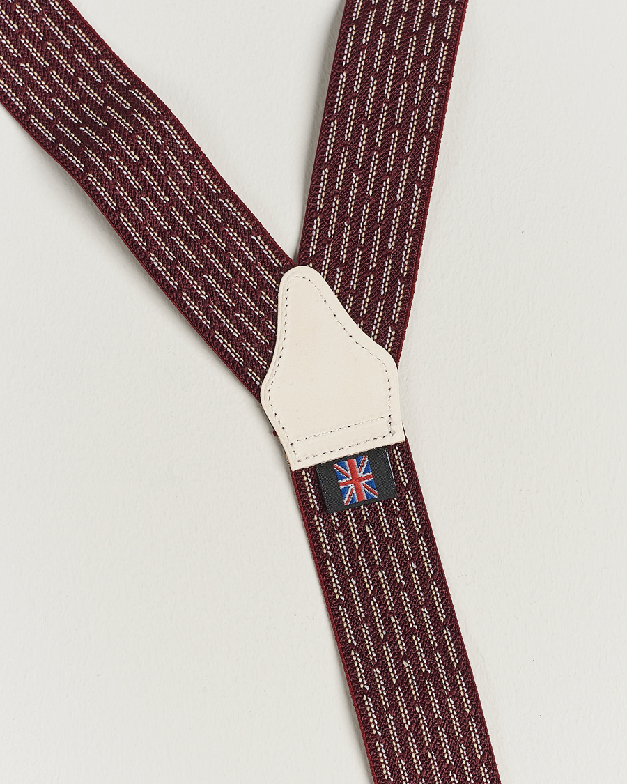 Herren | Hosenträger | Albert Thurston | Elastic Dot Braces 35mm Wine