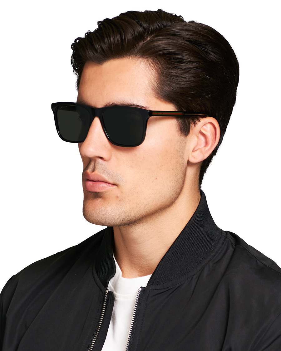 Herren | Gucci GG0381S Sunglasses Black/Grey | Gucci | GG0381S Sunglasses Black/Grey