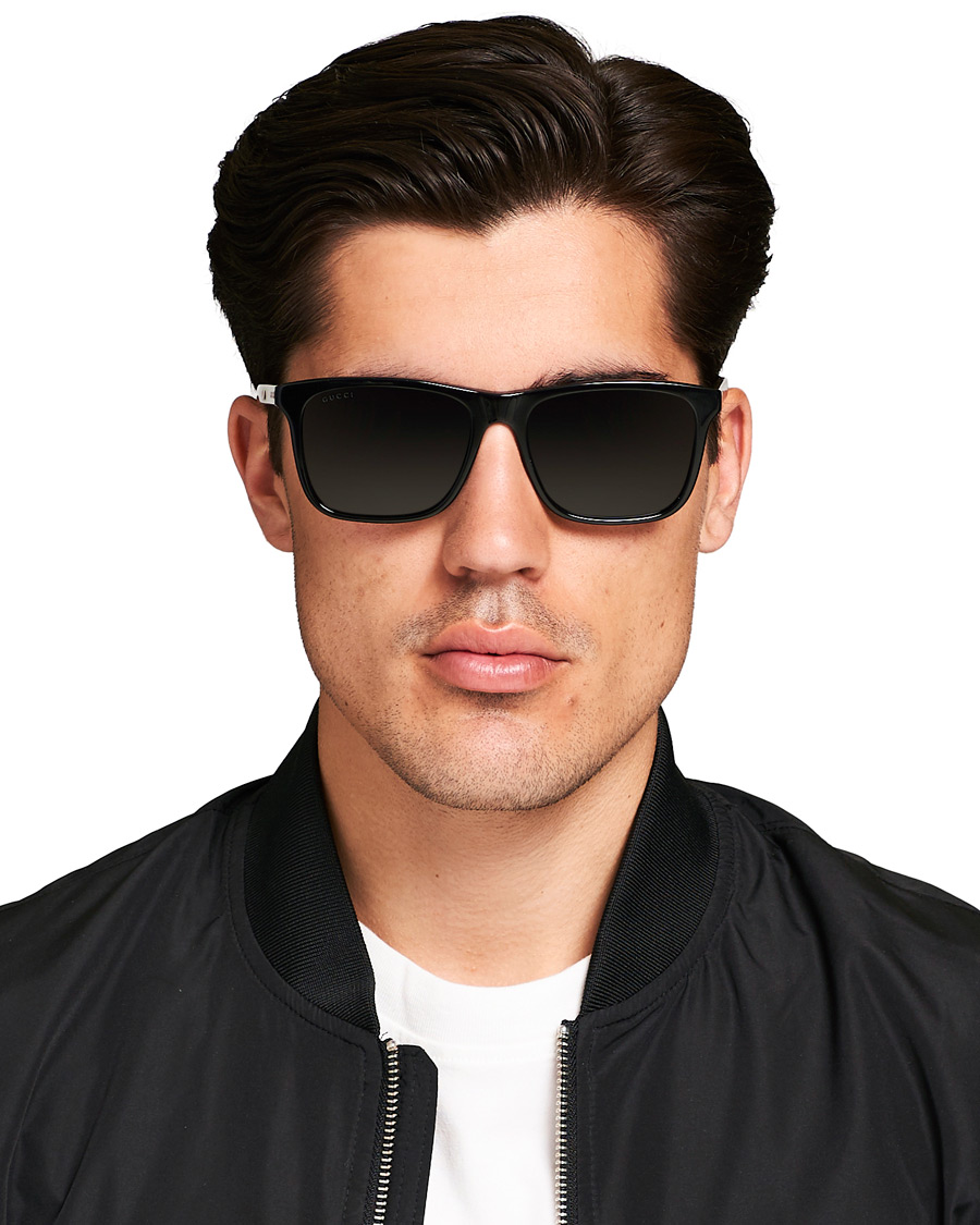 Herren | Gucci GG0381S Sunglasses Black/Grey | Gucci | GG0381S Sunglasses Black/Grey