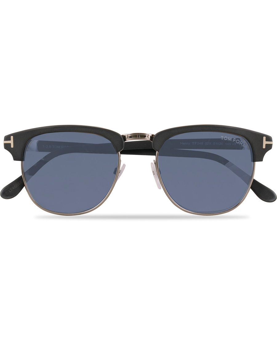 Herren | Sonnenbrillen | Tom Ford | Henry FT0248 Sunglasses Matte Black/Blue