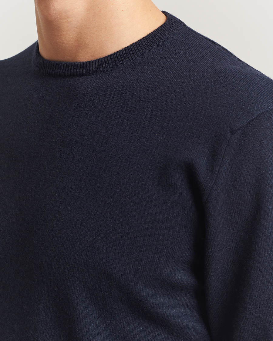 Herren | Pullover | Piacenza Cashmere | Cashmere Crew Neck Sweater Navy